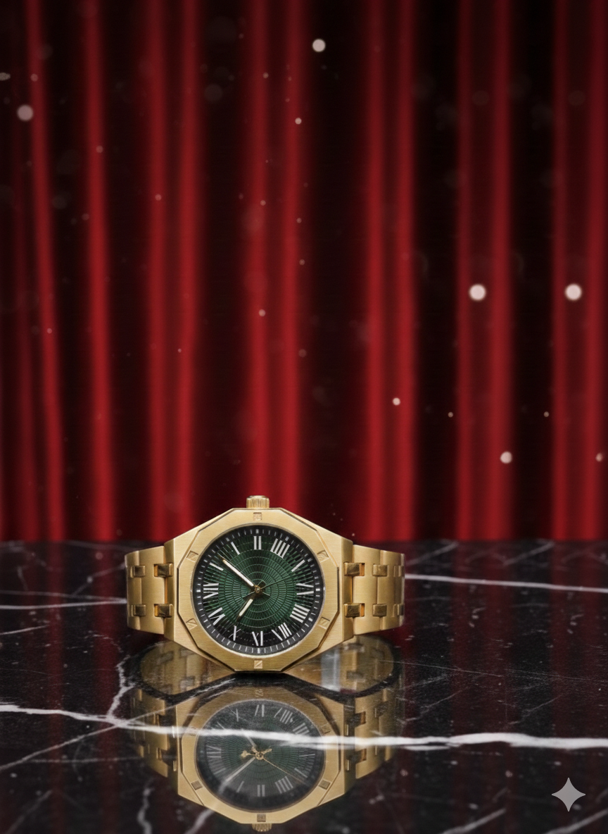 Versace Greca Logo Moonphase Gold Unisex Analog Watch – VE7G00323