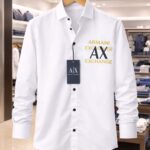 Armani Exchange Men’s White Slim Fit Formal Shirt