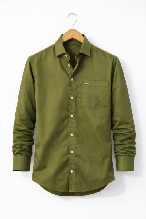 tommy Hilfiger green shrit