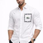 Lacoste Men’s White Signature Logo Shirt