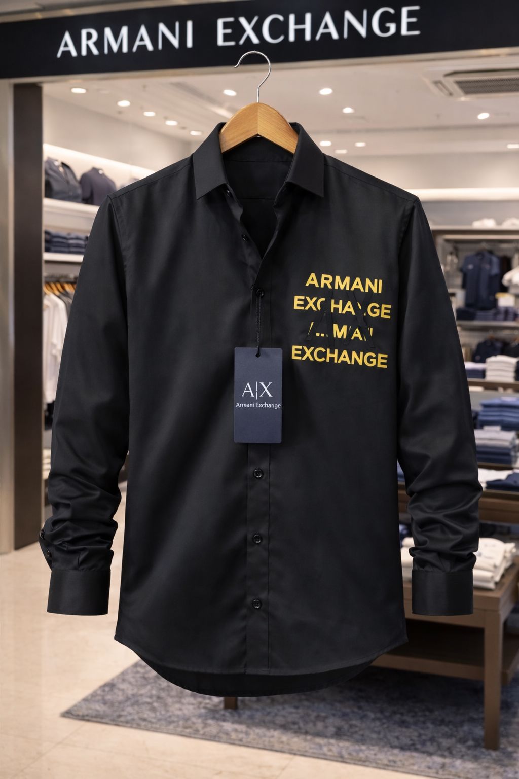 armani exchange black shirt