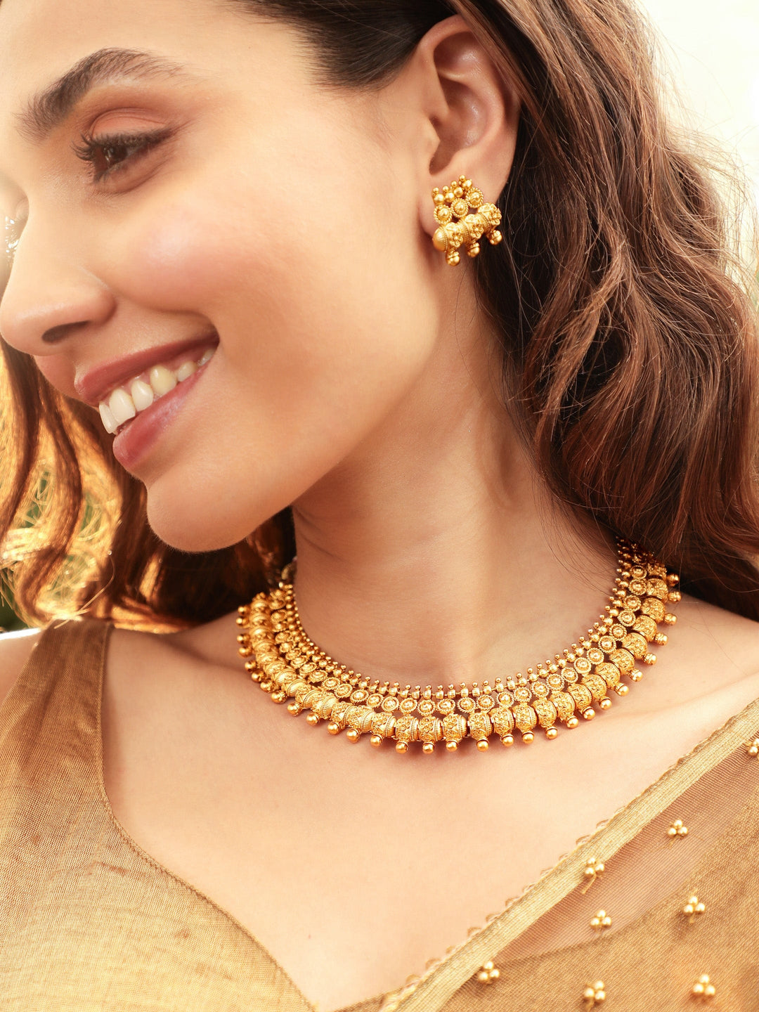 Elegant Gold-Plated Necklace Set