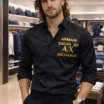 armani exchange black shirt