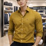 Tommy Hilfiger men Mustard Yellow shirt