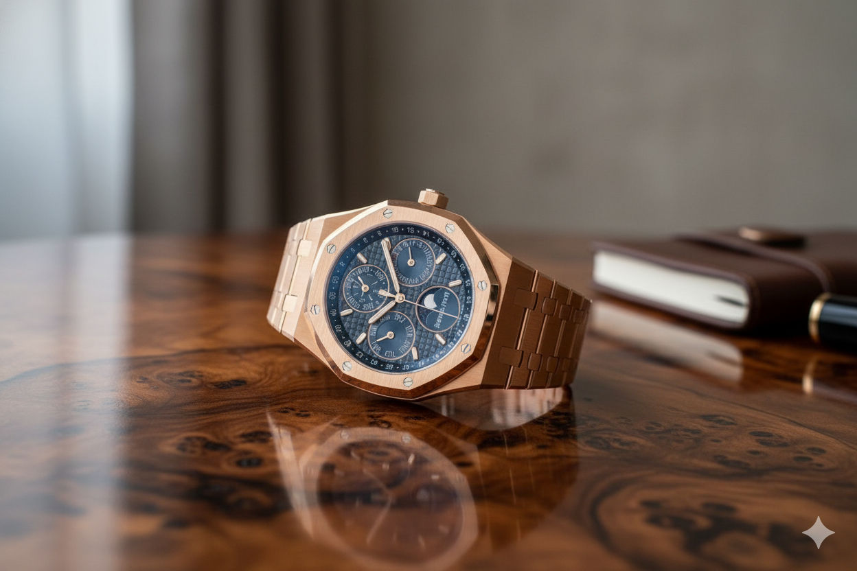 Rose Gold Luxury Chronograph Watch