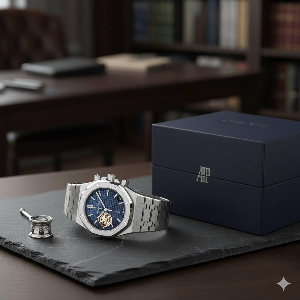 Audemars Piguet Royal Oak Luxury Watch | Blue Skeleton Dial with Stainless Steel Bracelet – Iconic Swiss Masterpiece