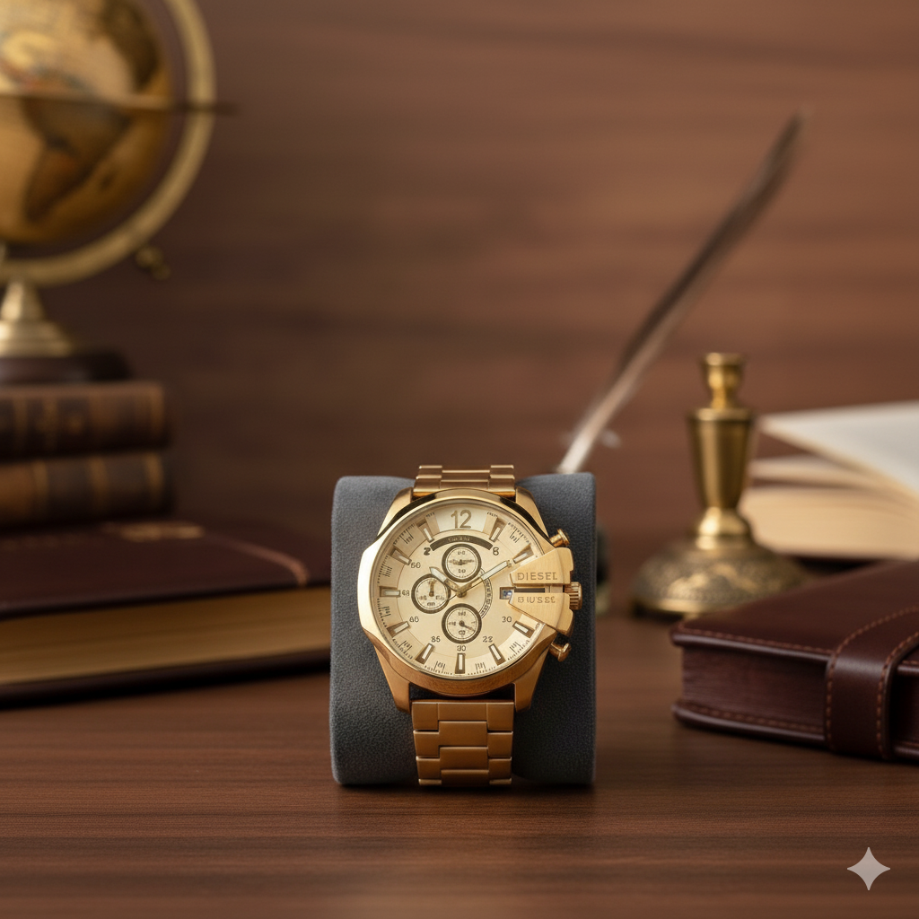 Diesel Gold Chronograph Luxury Watch – Bold Style, Premium Classe