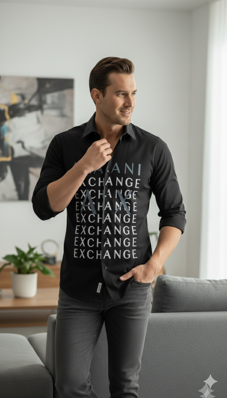 Premium Branded Shirt Print Slim Fit Premium Shirt for Men